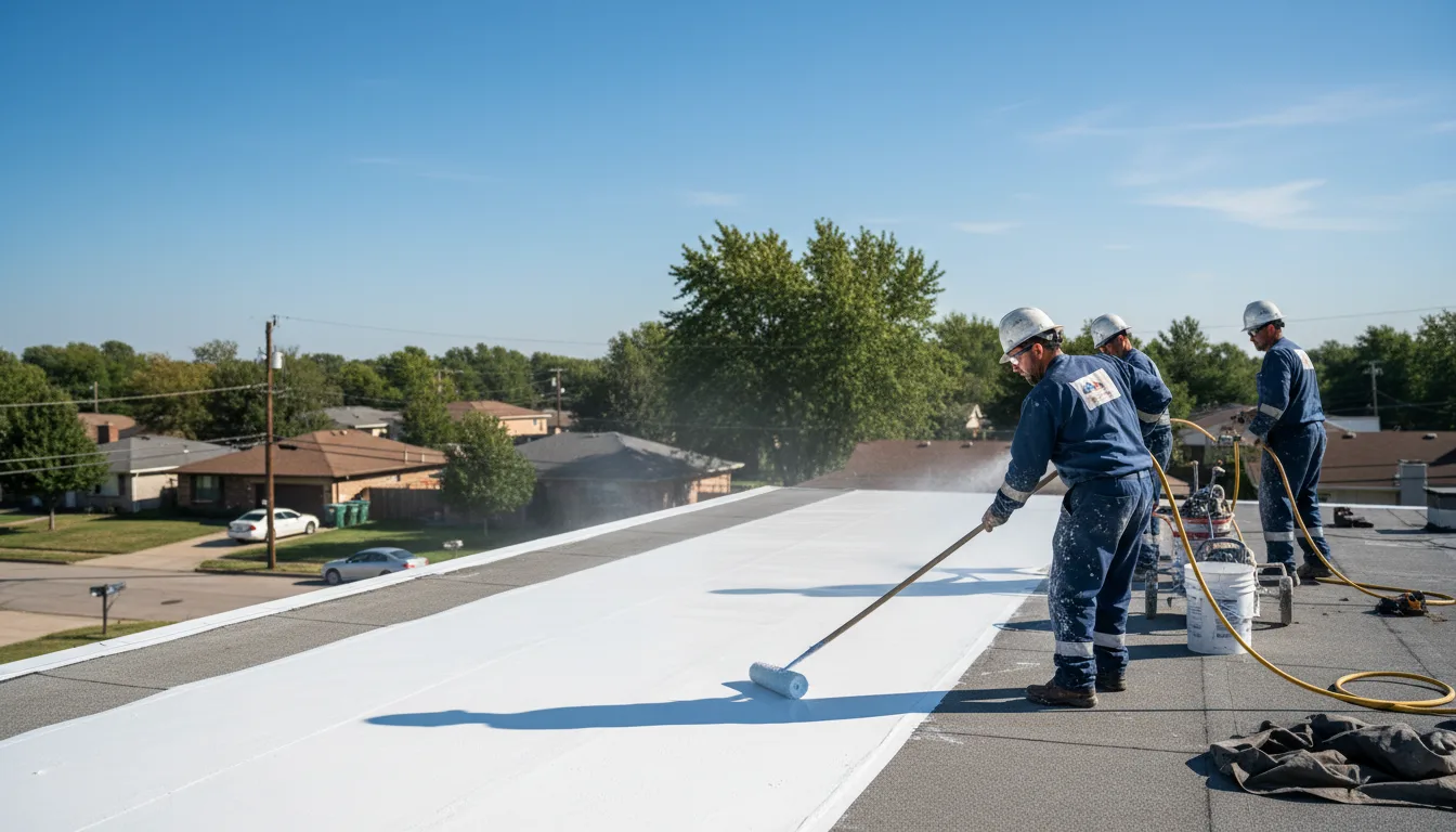 Commercial roof coating in Bath, IL near me